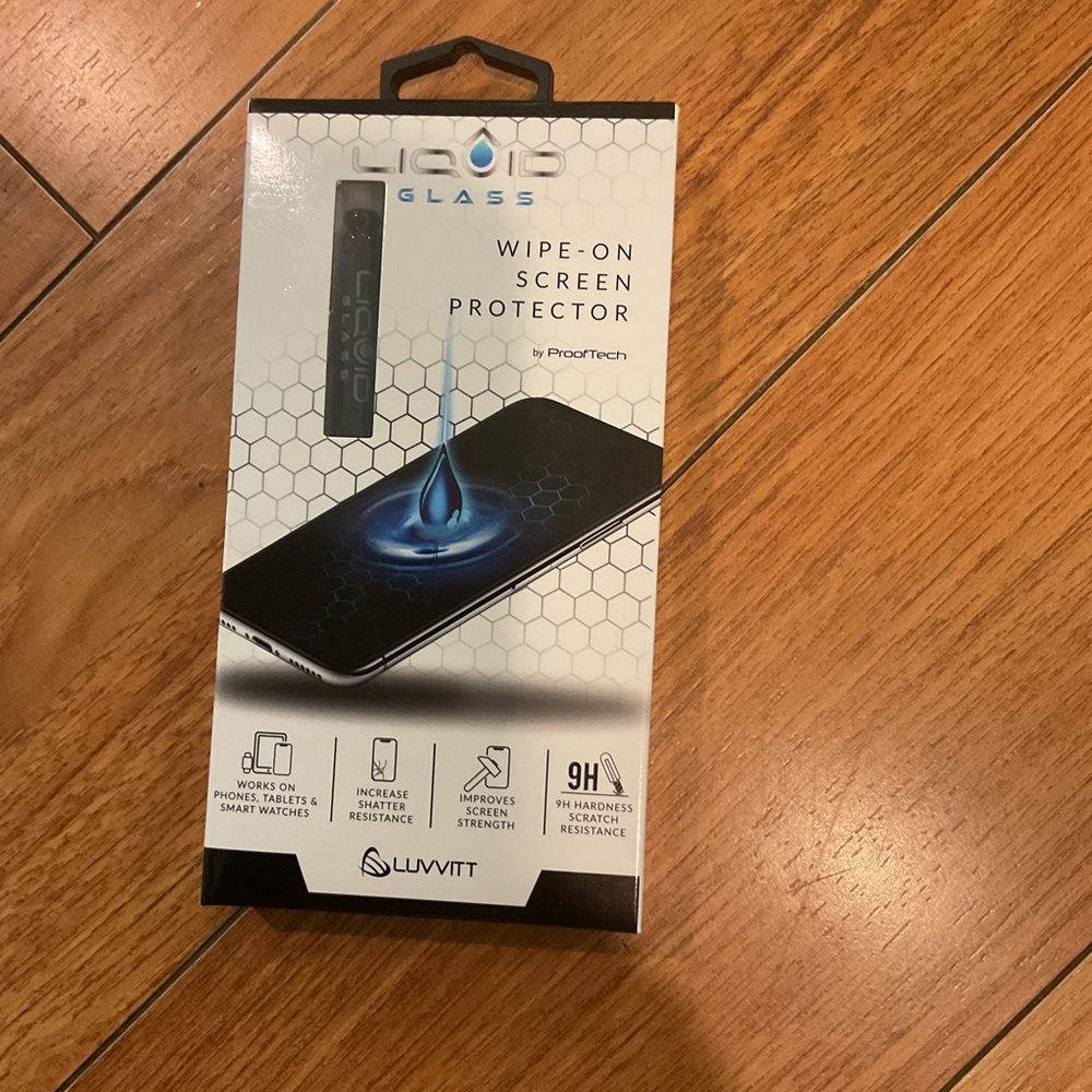 Liquid Blue White Screen Protector Tempered Glass